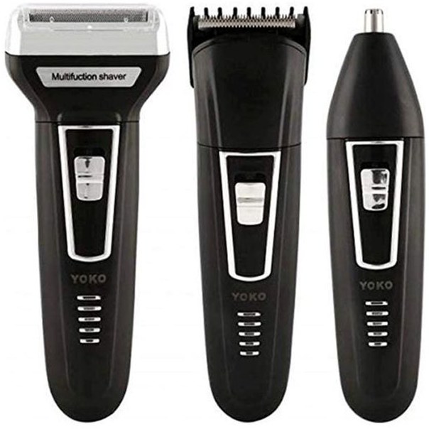 ماشین اصلاح و تریمر ۳ در ۱ مدل YK-6558 مشکی اصل